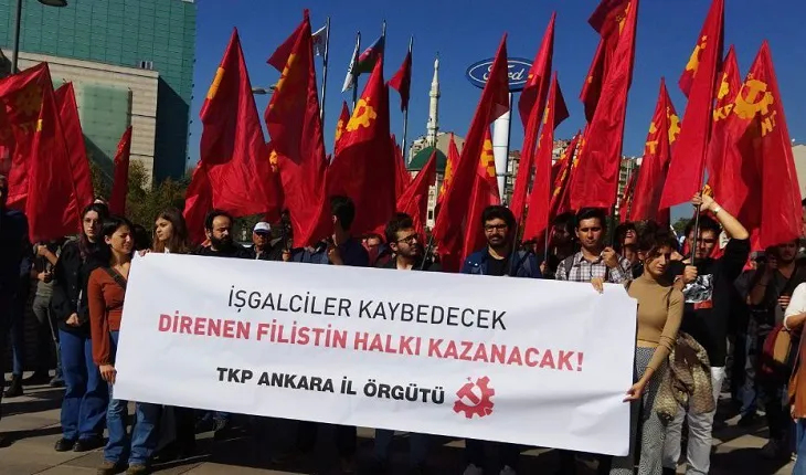 TKP’den İsrail Büyükelçiliği Önünde Eylem: İşgalciler Kaybedecek