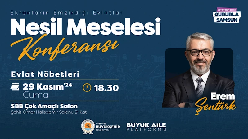 Gazeteci- Yazar Erem Şentürk konferans programıyla Samsun’da