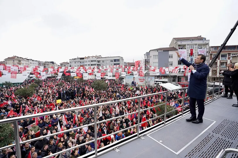 KAĞITHANE’DE İMAMOĞLU VE ÇOBAN’A SEVGİ SELİ