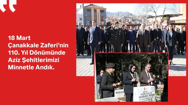 18 Mart Çanakkale Zaferi’nin 110. Yıl Dönümünde Aziz Şehitlerimizi Minnetle Andık.