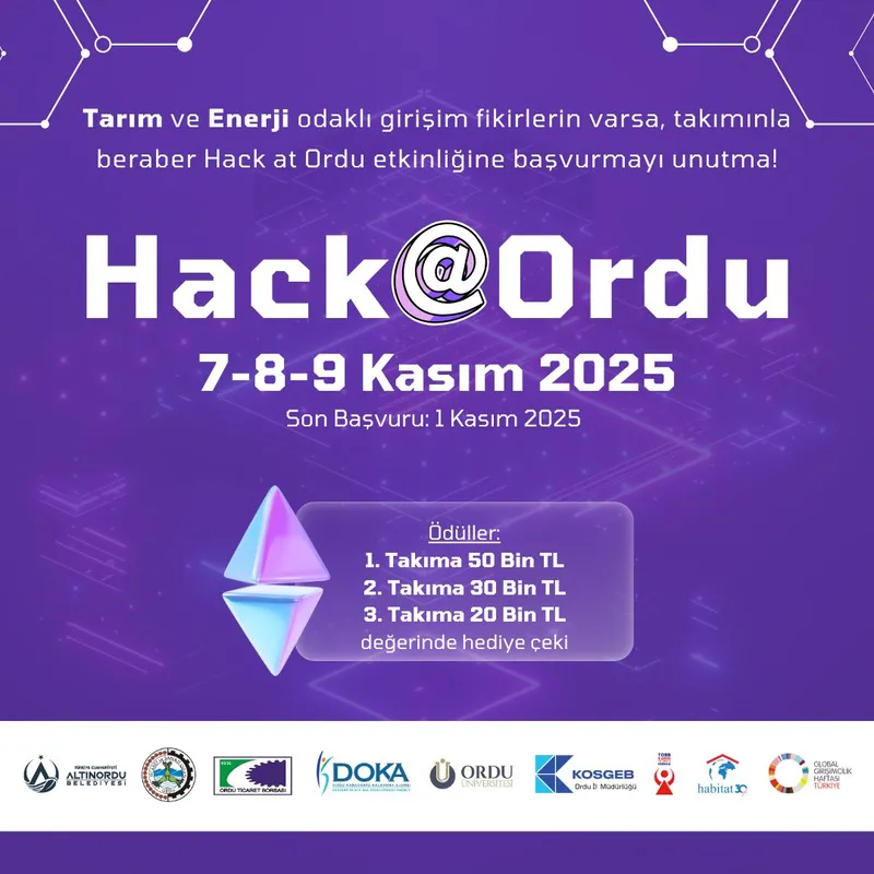 Hack@Ordu Girişimcilik Yarışması Başvuruları Başladı