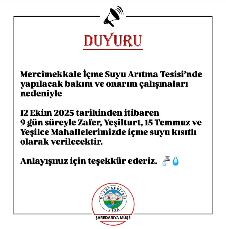 Mercimekkale İçme Suyu Arıtma Tesisi