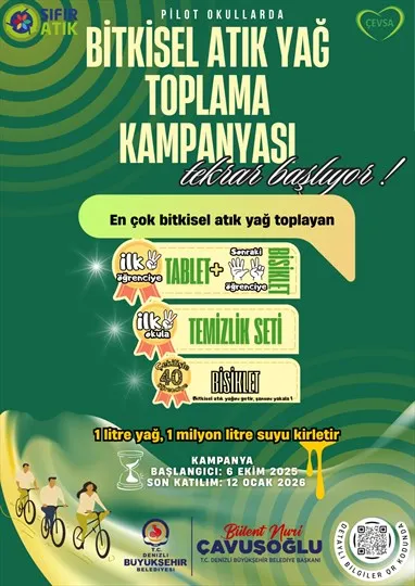 Denizli Büyükşehir’den öğrencilere ödüllü çevre kampanyası