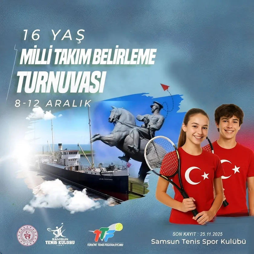Tenis 16 Yaş Milli Takım Seçmeleri Samsun’da Düzenlenecek