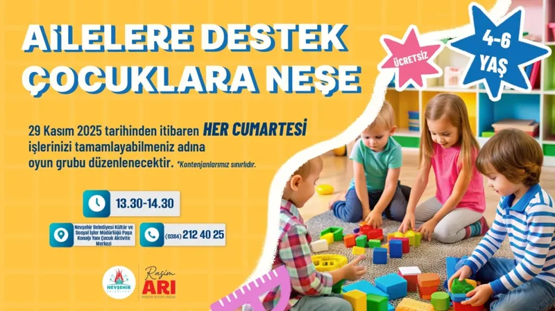 Nevşehir Belediyesi Çocuklar İçin Oyun Grubu Başlatıyor