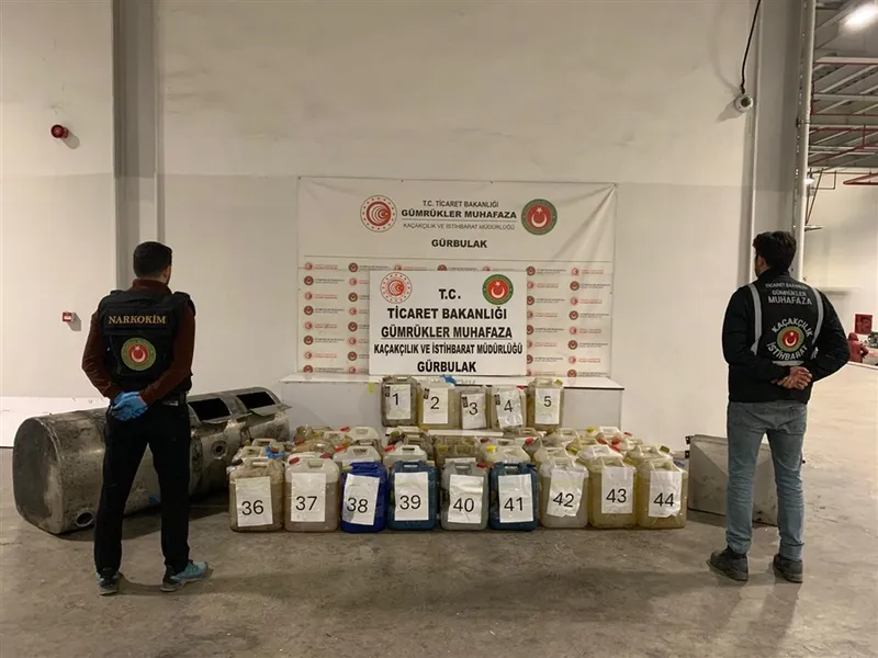 Gürbulak Gümrük Kapısında 721 Kilogram Sıvı Metamfetamin Ele Geçirildi