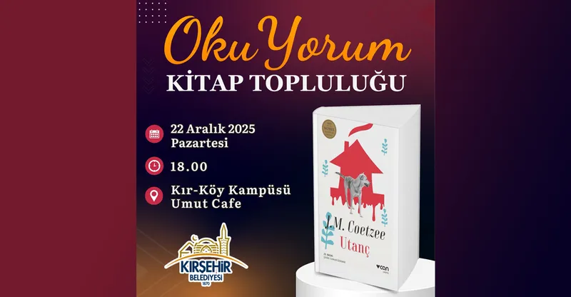 Kırşehir Belediyesi OkuYorum Kitap Topluluğu, J. M. Coetzee