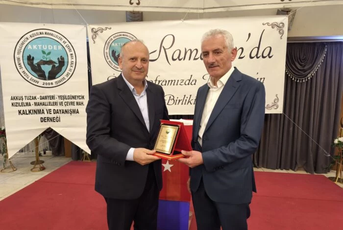 BAŞKAN TAVLI HEMŞEHRİLERİYLE AKTUDER SOFRASINDA
