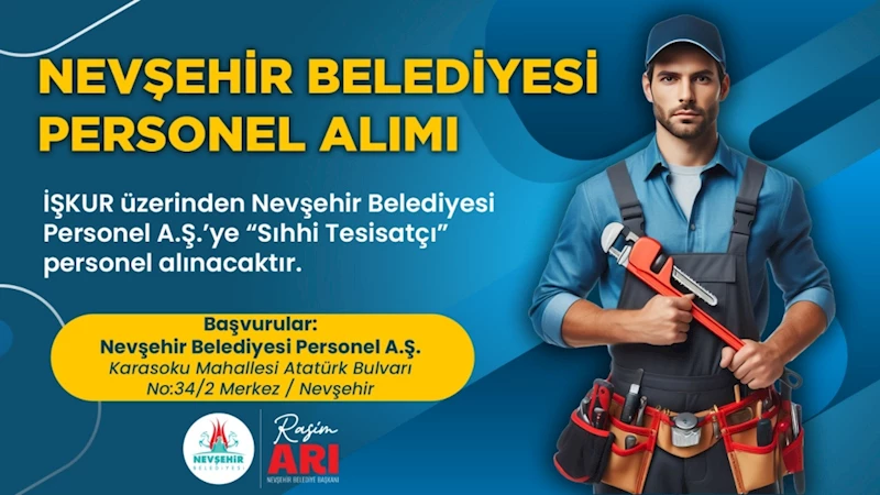 Nevşehir Belediyesi Personel Alacak