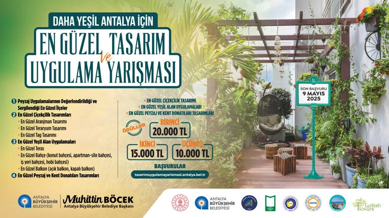 Daha yeşil Antalya için en güzel tasarım ve uygulamalar yarışacak