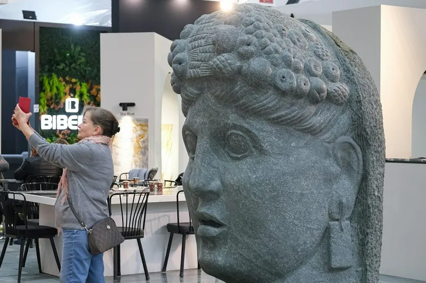 Sanatın mermerle buluştuğu stantlar çok beğenildi