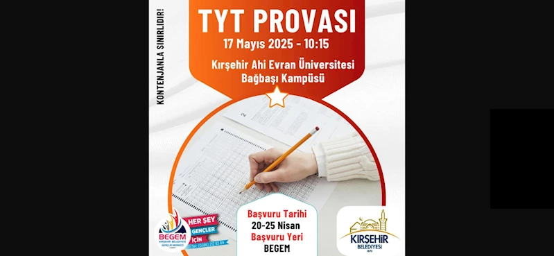 BEGEM TYT PROVASI 17 MAYIS’TA