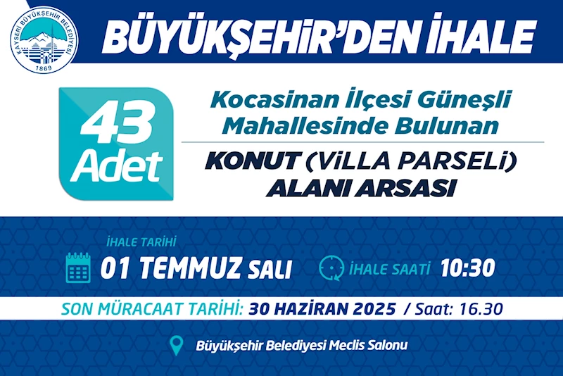 Büyükşehir’den İhale
