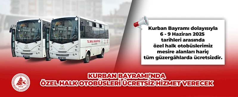 Bolu Belediyesi’nden ücretsiz toplu taşıma müjdesi