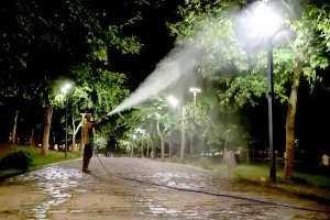 Bitkiler hastalık riskine karşı ilaçlanıyor