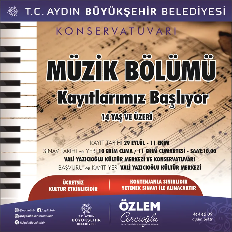 BAŞKAN ÇERÇİOĞLU’NDAN MÜZİKSEVERLERE DAVET