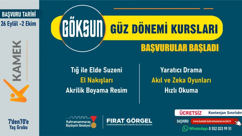 Büyükşehir’den Göksun’da Her Yaşa Uygun Eğitim