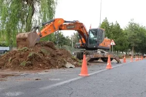 Kentin girişlerindeki yenileme çalışması Mardin yolunda başladı